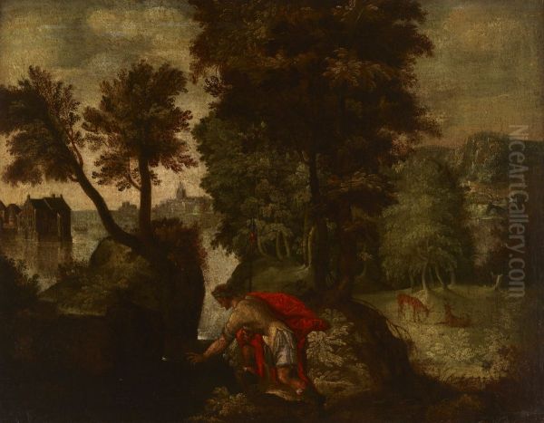 Landscape with a Kneeling Knight (Theseus?) - view 1