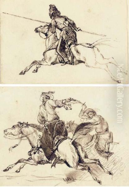 Studies Of Arab Horsemen - view 1