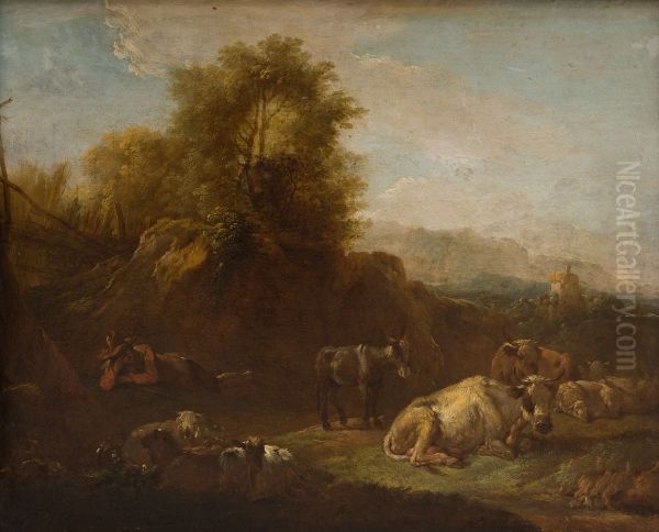 Landscape with Animals and a Shepherd - view 1