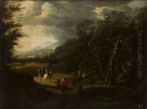 Landscape with Horsemen by Willem Van Bemmel