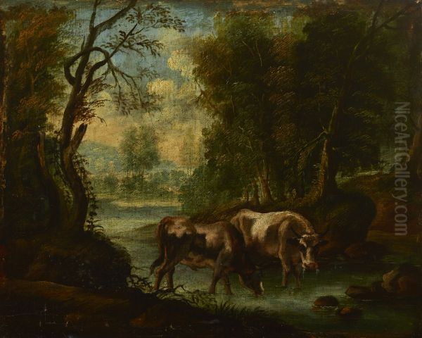 Landscape with Oxen - view 1