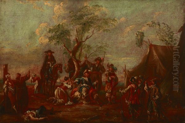 Battle Scene - In the Military Camp - view 1