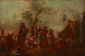 Battle Scene - In the Military Camp by unknown