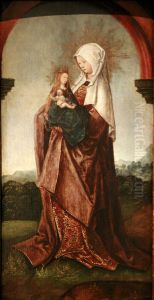 Saint Ann carrying the Virgin and Child by Master of the Berlin Sketchbook