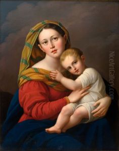 Madonna with Child by Jozef Oleszkiewicz
