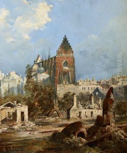 Dominican Church after the Fire of 1850 by Adam Gorczynski