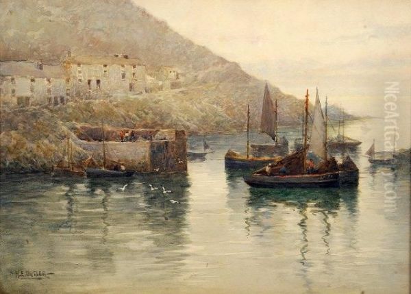 Polperro, Cornwall, A Harbour View - view 1