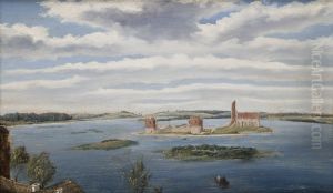 Ruins of the Castle on the Trakai Lake (Lake Galve) by Wincenty Dmochowski