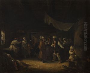 Chlopi w karczmie by Franciszek Kostrzewski