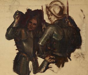 Figures of Armoured Guards. Study to the Painting "Catherine Jagiellon in Gripsholm Prison"