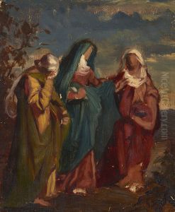 Sketch to the Painting "Three Marys Walking to Christ's Tomb"
