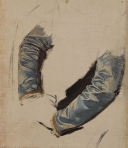 Sleeves of King's Attire. Study to the Painting "The Death of Barbara Radziwill" by Jozef Simmler