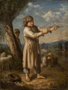 Boy Shooting with a Key