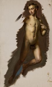 Study of the Amor Figure to the Painting "Wedding Procession of Amor and Psyche"
