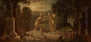 Conversation of Statues by Artur Grottger