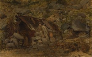 Highlander in Front of a Hut