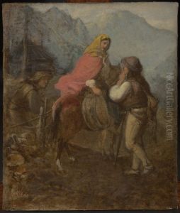 A Highlander Woman on Horseback