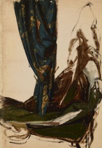 Quinn's Attire and a Drapery. Studies to the Painting "The Oath of Queen Jadwiga" by Jozef Simmler
