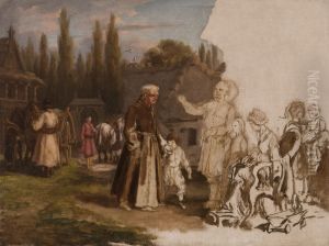 A Nobleman's Family and a Monk
