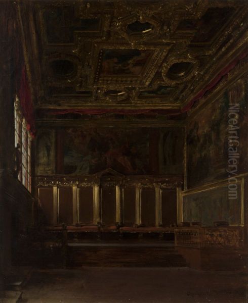 The Hall of Ambassadors in the Doge's Palace in Venice - view 1