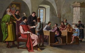 Stefan Batory among Schoolboys