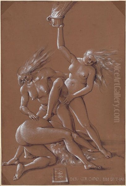 New Year's Greeting with Three Witches, 1514 - view 1