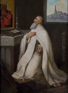 Portrait of Reverend Augustyn Kordecki by Jozef Polkowski