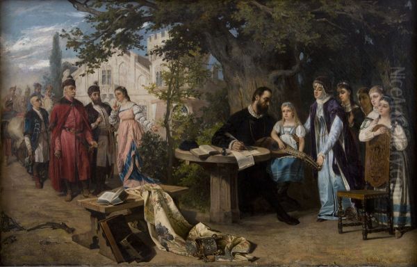 Jan Zamoyski Visiting Czarnolas - view 1