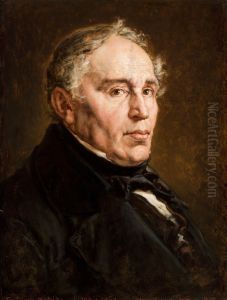 Portrait of Franciszek Matejko, Artist's Father. by Jan Matejko