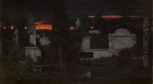 Italian Cemetery at Dusk by Albert Chmielowski