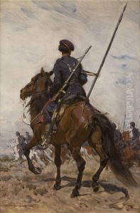 A Cossack by Jozef Chelmonski