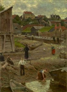 Powisle (Weichselufer in Warschau) by Aleksander Gierymski