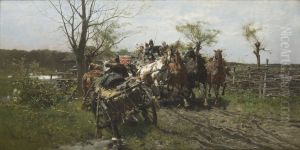 Meeting on a Bridge by Jozef Brandt