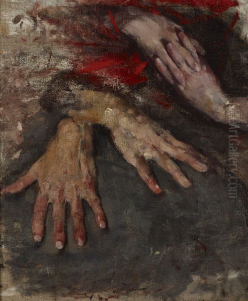 Study of Two Pairs of Hands - view 1