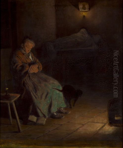 Old Woman Watching over a Dead Body II - view 1