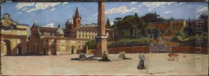 Piazza del Popolo in Rom by Aleksander Gierymski