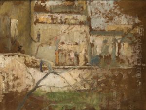 View from the Studio's Window - two-sided painting by Olga Boznanska