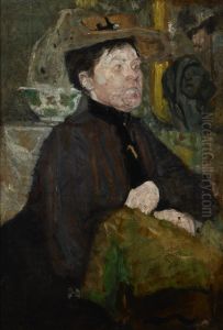 Portrait of Mrs Getter - two-sided painting by Olga Boznanska