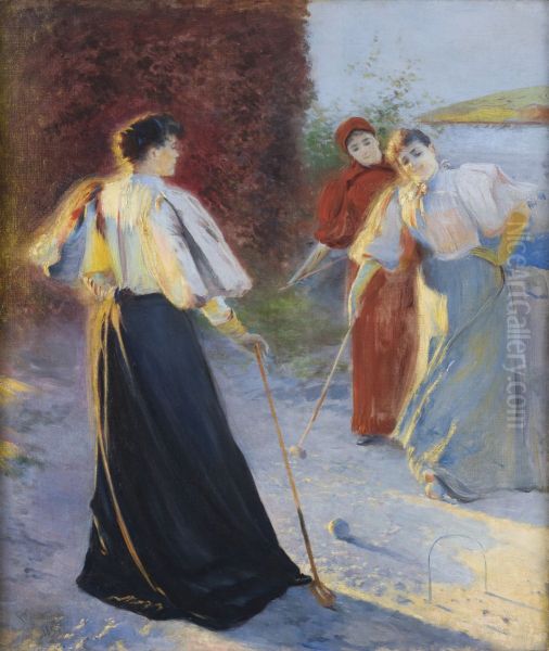 A Game of Crocquet - view 1