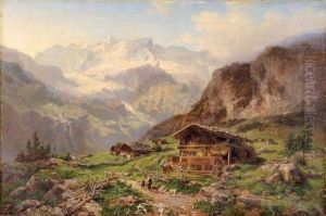 Gimmelwald Et La Jungfrau by Joseph Niklaus Butler