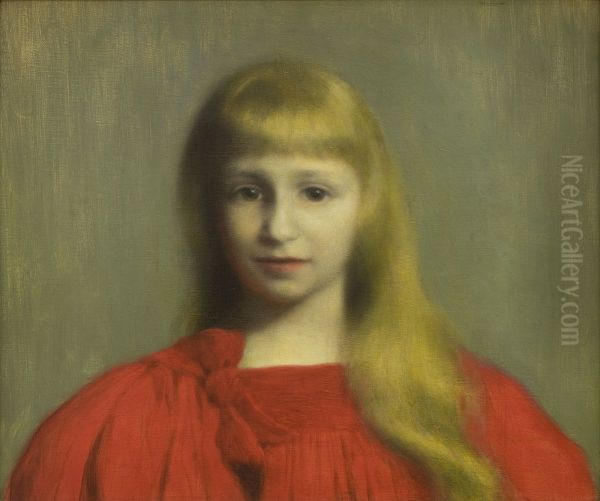 Little Girl in Red Dress - view 1