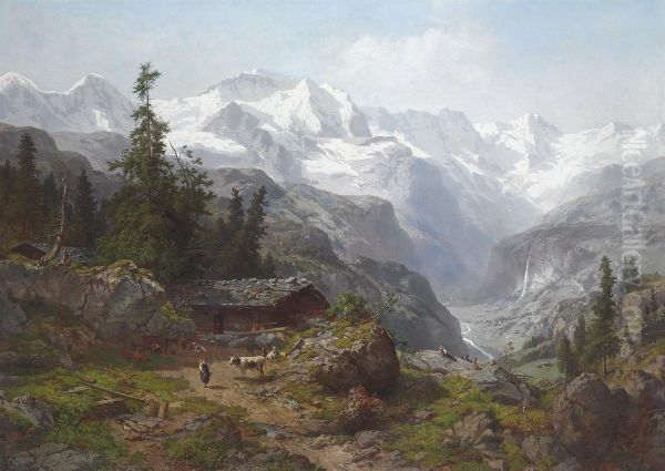 A View Of Lauterbrunnen With The Eiger, Monch And Jungfrau Mountains In The Distance - view 1