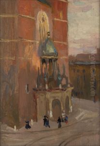 St Mary's Church in Krakow by Jan Stanislawski