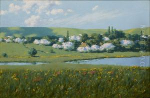 Spring Landscape with a Pond Spring Landscape with a Pond
