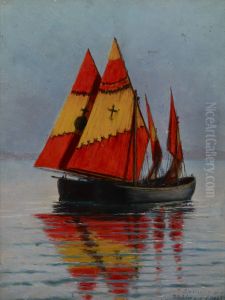 Boats on the Sea by Stanislaw Witkiewicz