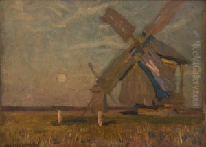Landscape with Windmills by Jan Stanislawski