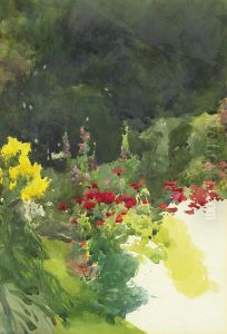 Poppies In The Garden At Kilmurray, County Cork by Mildred Anne Butler