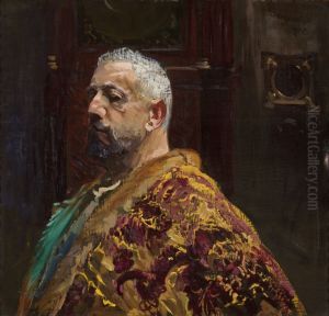 Portrait of Erazm Baracz by Leon Wyczolkowski