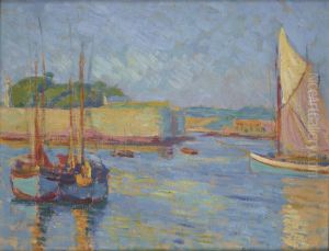 Harbour at Concarneau by Jozef Pankiewicz