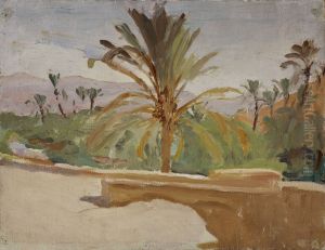 Biskra (Oasis with Palm Trees) by Jan Ciaglinski